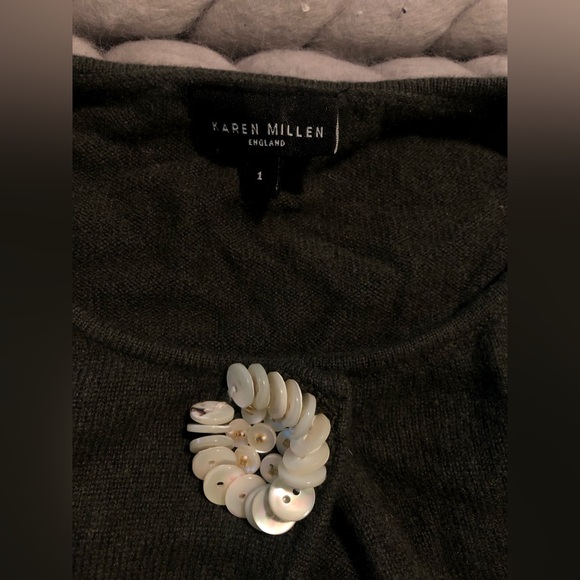 Karen Millen forest green cashmere cardigan - Picture 5 of 6